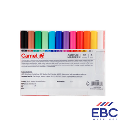 CAMEL Acrylic Markers - 12 Shades 3.0mm